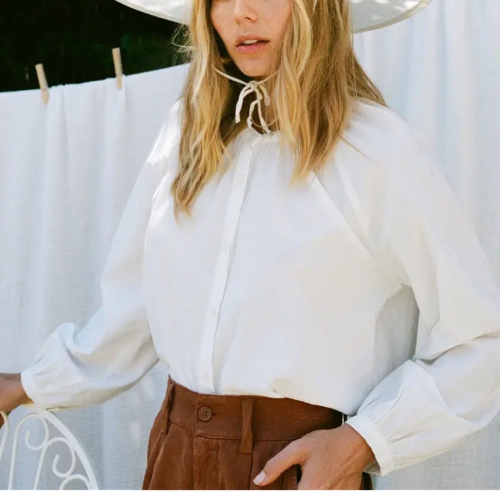 Lacausa Sonnet Blouse - XL / Panna Cotta